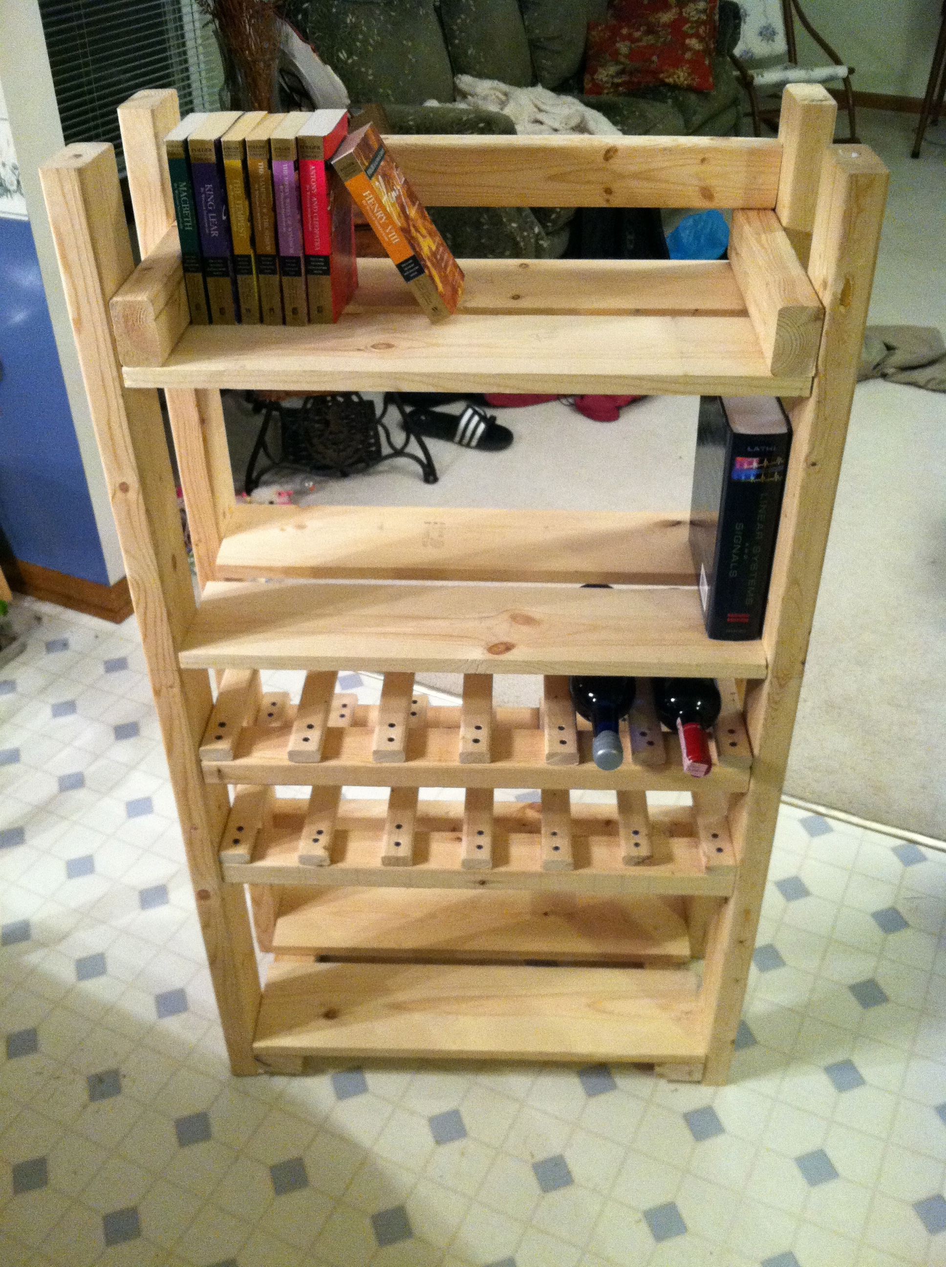 Wine Rack Bookshelf Plans